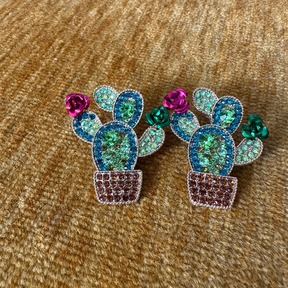 Cactus Beaded Earrings